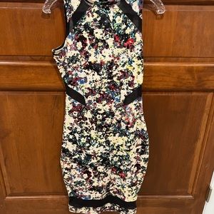 Floral dress with sheer details